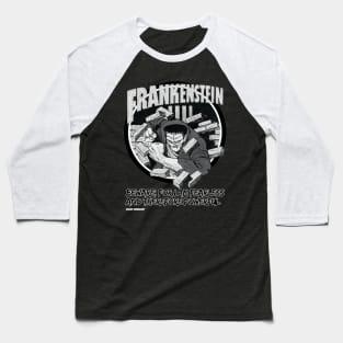 Frankenstein Mary Shelley Quote Black and white retro Design Baseball T-Shirt